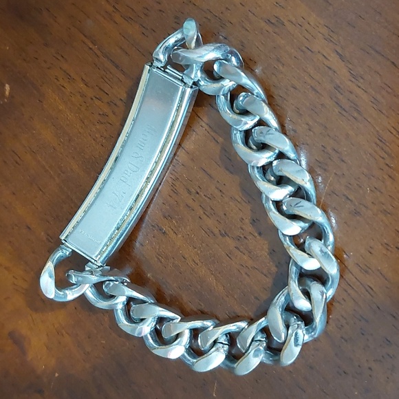 Vintage SPEIDEL USA Craig Personalized Curved Chain Stainless Steel ID Bracelet - Picture 3 of 7